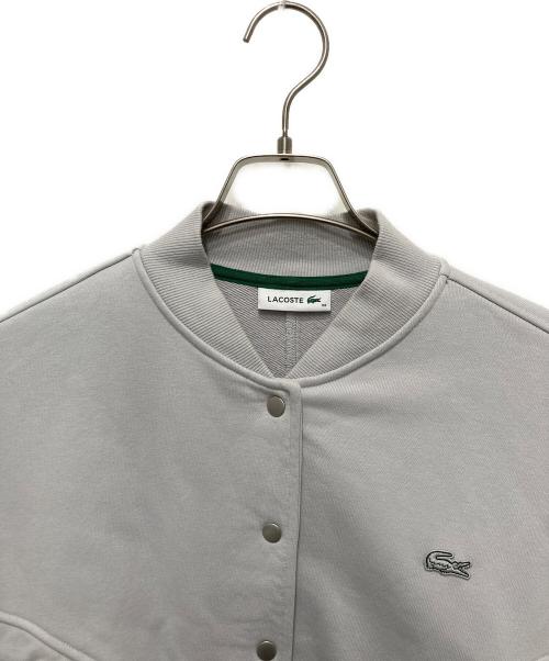 LACOSTE（ラコステ）LACOSTE (ラコステ) 裏パイルスウェット MA-1ブルゾン グレー サイズ:38の古着・服飾アイテム