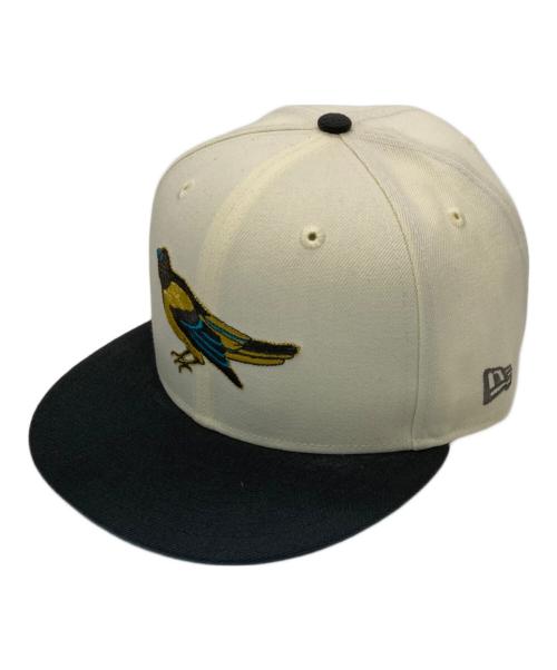 New Era（ニューエラ）New Era (ニューエラ) 90sベースボールキャップ ホワイト×グレー サイズ:60.6㎝の古着・服飾アイテム