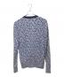 DIESEL (ディーゼル) ロゴ総柄ジップアップニットカーディガン ブルー サイズ:L：12000円