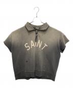 SAINT MICHAELセントマイケル）の古着「SAINT HALF ZIP SWEAT」｜グレー