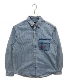 GAP×SEAN WOTHERSPOON（ギャップ×ショーン・ワザーズプーン）の古着「リラックスフィット レールロード デニムシャツ」｜インディゴ×ホワイト