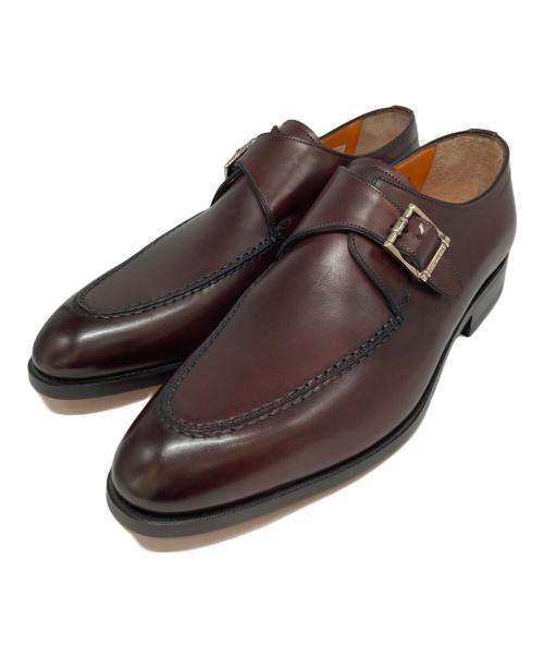 Santoni（サントーニ）Santoni (サントーニ) Uチップシングルモンクストラップシューズ ブラウン サイズ:5 1/2の古着・服飾アイテム