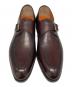 Santoni (サントーニ) Uチップシングルモンクストラップシューズ ブラウン サイズ:5 1/2：20000円