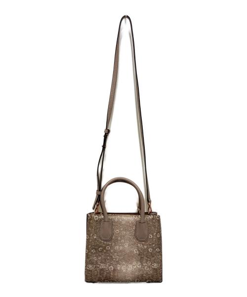 MICHAEL KORS（マイケルコース）MICHAEL KORS (マイケル・コース) 型押し2WAYバッグ ベージュの古着・服飾アイテム