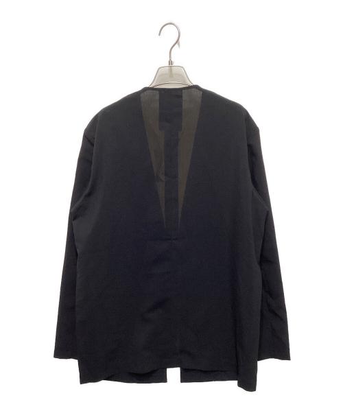 Adam et Rope（アダム エ ロペ）Adam et Rope (アダム エ ロペ) ノーカラージャケット×イージースラックス セットアップ ブラック サイズ:Ⅼの古着・服飾アイテム