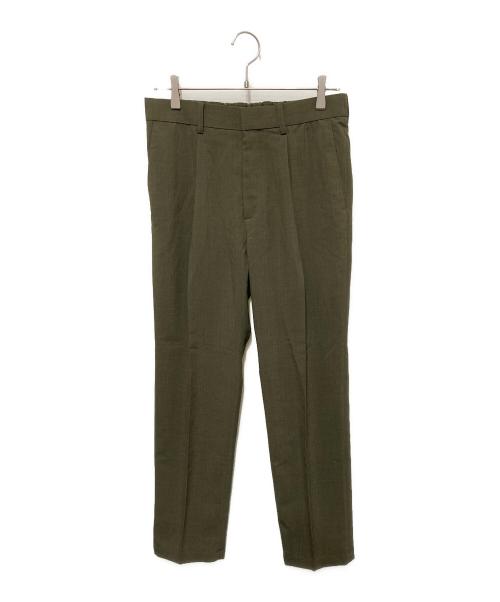 Adam et Rope（アダム エ ロペ）Adam et Rope (アダム エ ロペ) ノーカラージャケット×イージースラックス セットアップ カーキ サイズ:Ⅿの古着・服飾アイテム