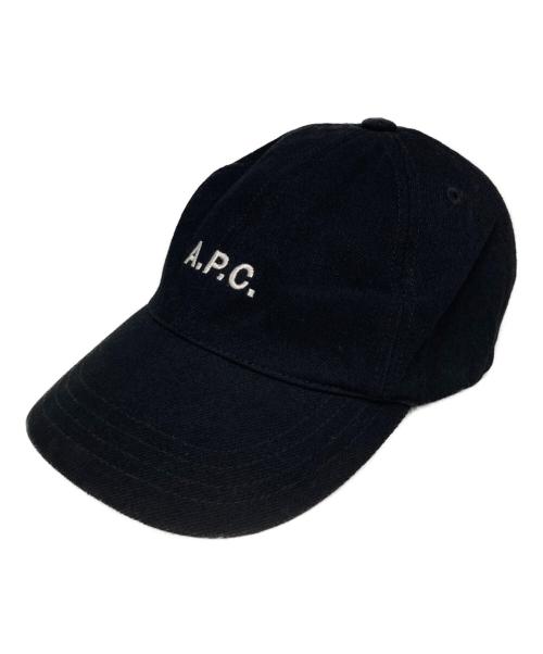 A.P.C.（アーペーセー）A.P.C. (アーペーセー) ロゴ刺繍キャップ ブラック サイズ:56の古着・服飾アイテム