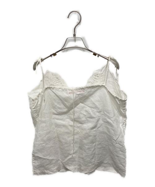 TOWAVASE（トワヴァーズ）TOWAVASE (トワヴァーズ) リネンキャミソールブラウス ホワイト サイズ:FREEの古着・服飾アイテム