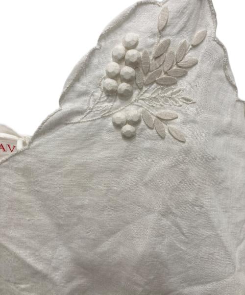 TOWAVASE（トワヴァーズ）TOWAVASE (トワヴァーズ) リネンキャミソールブラウス ホワイト サイズ:FREEの古着・服飾アイテム