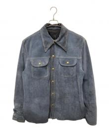 Buckboard（バックボード）の古着「スウェードレザージャケット」｜ブルー