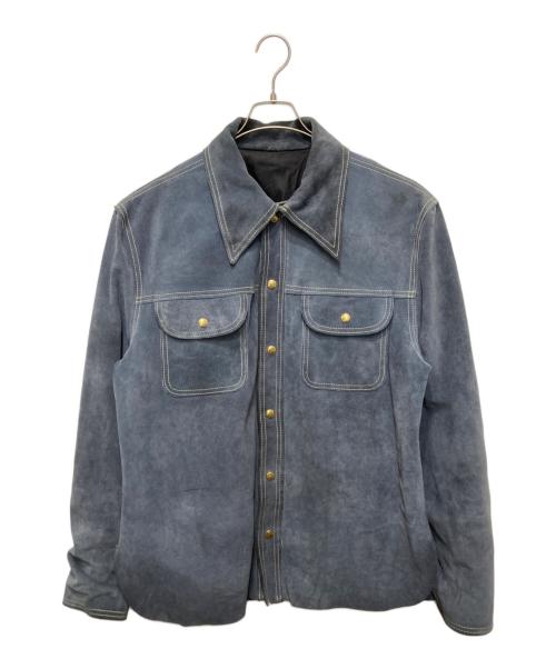 Buckboard（バックボード）Buckboard (バックボード) スウェードレザージャケット ブルー サイズ:48の古着・服飾アイテム