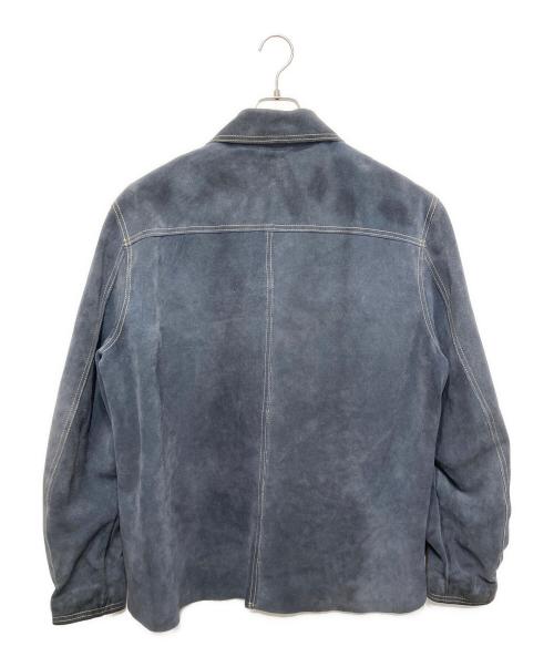 Buckboard（バックボード）Buckboard (バックボード) スウェードレザージャケット ブルー サイズ:48の古着・服飾アイテム