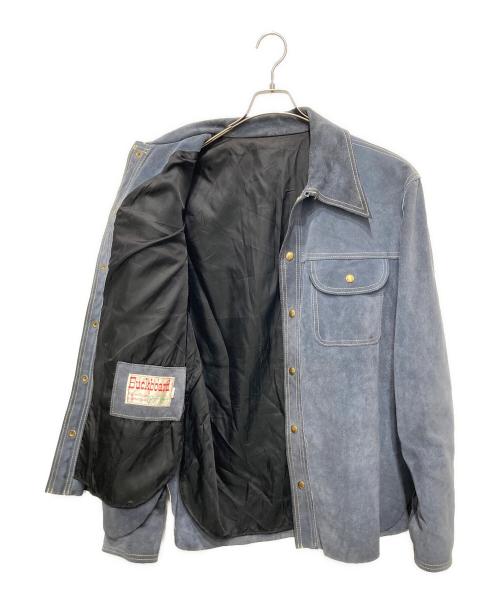 Buckboard（バックボード）Buckboard (バックボード) スウェードレザージャケット ブルー サイズ:48の古着・服飾アイテム