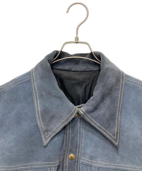 Buckboard（バックボード）Buckboard (バックボード) スウェードレザージャケット ブルー サイズ:48の古着・服飾アイテム