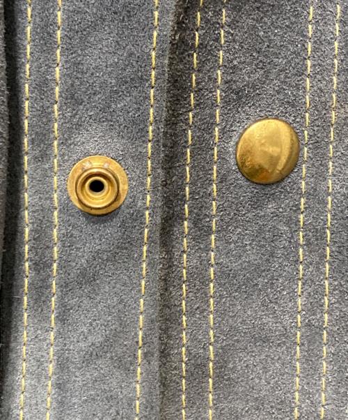 Buckboard（バックボード）Buckboard (バックボード) スウェードレザージャケット ブルー サイズ:48の古着・服飾アイテム