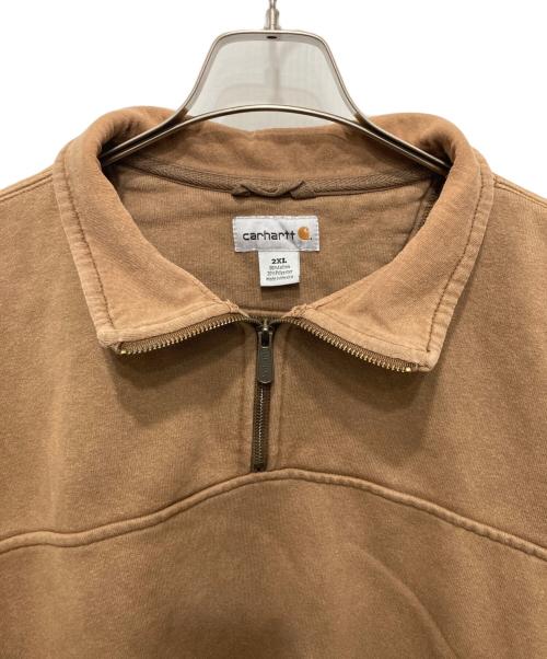 CarHartt（カーハート）CarHartt (カーハート) ハーフジップスウェット ベージュ サイズ:2XLの古着・服飾アイテム