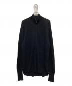 REGULATION Yohji Yamamotoレギュレーションヨウジヤマモト）の古着「ジップアップニットセーター」｜ブラック