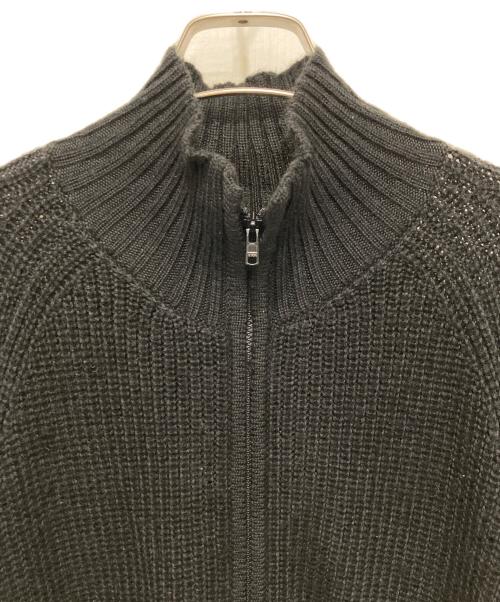 REGULATION Yohji Yamamoto（レギュレーションヨウジヤマモト）REGULATION Yohji Yamamoto (レギュレーションヨウジヤマモト) ジップアップニットセーター ブラック サイズ:Ⅼの古着・服飾アイテム