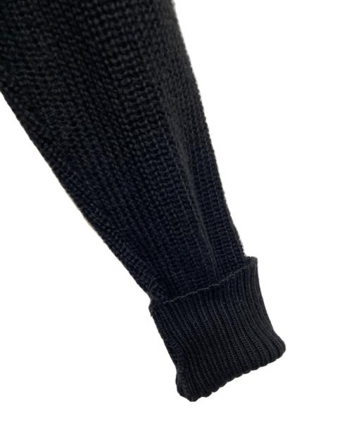 REGULATION Yohji Yamamoto（レギュレーションヨウジヤマモト）REGULATION Yohji Yamamoto (レギュレーションヨウジヤマモト) ジップアップニットセーター ブラック サイズ:Ⅼの古着・服飾アイテム