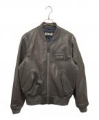 Schott×JOURNAL STANDARDショット×ジャーナルスタンダード）の古着「別注MA-1レザージャケット」｜グレー