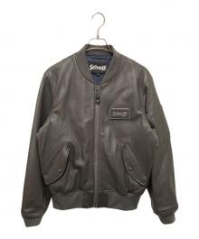 Schott×JOURNAL STANDARD（ショット×ジャーナルスタンダード）の古着「別注MA-1レザージャケット」｜グレー
