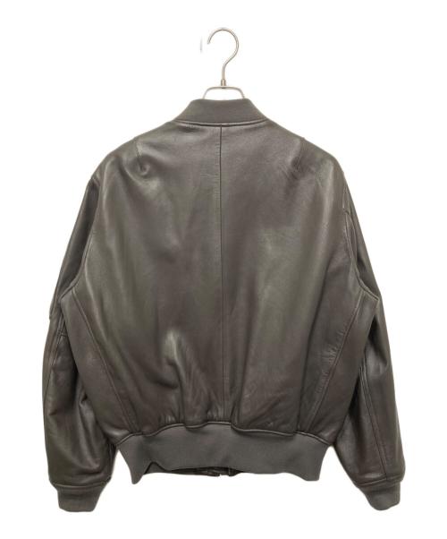 Schott（ショット）Schott (ショット) 別注MA-1レザージャケット グレー サイズ:Lの古着・服飾アイテム