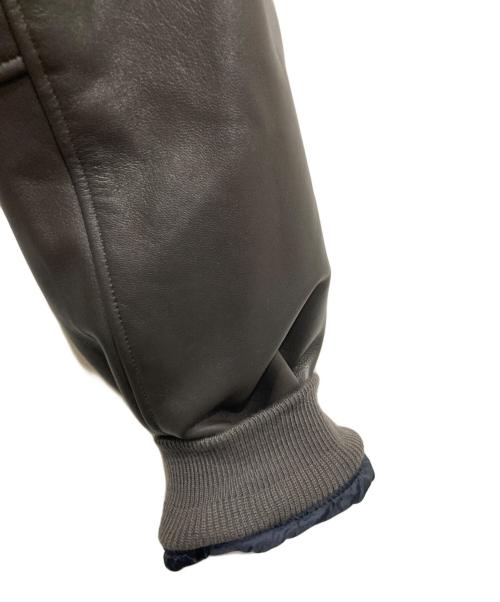 Schott（ショット）Schott (ショット) 別注MA-1レザージャケット グレー サイズ:Lの古着・服飾アイテム