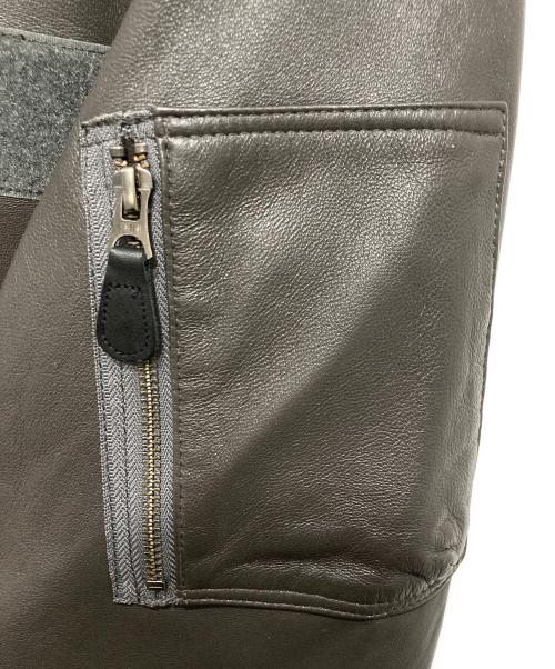 Schott（ショット）Schott (ショット) 別注MA-1レザージャケット グレー サイズ:Lの古着・服飾アイテム