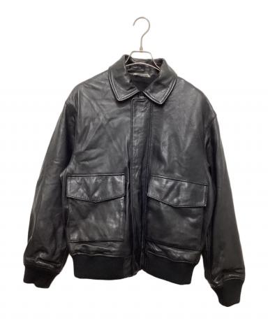 中古・古着通販】ZARA (ザラ) A-2レザーフライトジャケット ブラック