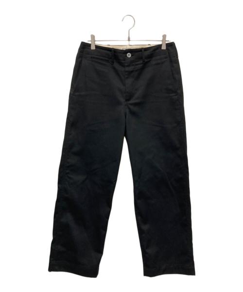 HOUSTON（ヒューストン）HOUSTON (ヒューストン) TCカツラギミリタリーチノパンツ ブラック サイズ:81cm (W32)の古着・服飾アイテム
