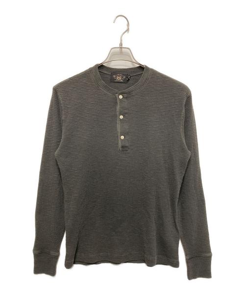 RRL（ダブルアールエル）RRL (ダブルアールエル) ワッフル ヘンリーネックカットソー グレー サイズ:Ⅿの古着・服飾アイテム
