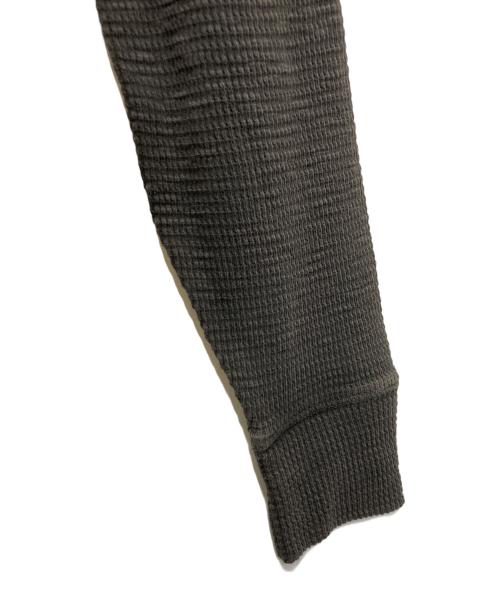 RRL（ダブルアールエル）RRL (ダブルアールエル) ワッフル ヘンリーネックカットソー グレー サイズ:Ⅿの古着・服飾アイテム