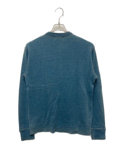 RRL（ダブルアールエル）RRL (ダブルアールエル) ヘンリーネックカットソー ブルー サイズ:Mの古着・服飾アイテム