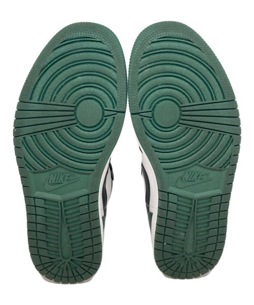 NIKE（ナイキ）NIKE (ナイキ) エアジョーダン1 ロー ホワイト×ブラック×グリーン サイズ:US9.5の古着・服飾アイテム