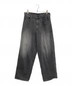 LAD MUSICIANラッドミュージシャン）の古着「12oz Denim Tapered Baggy Pants」｜グレー