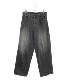 LAD MUSICIAN（ラッドミュージシャン）の古着「12oz Denim Tapered Baggy Pants」｜グレー
