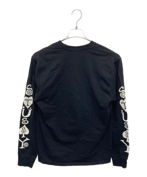 stussy（ステューシー）stussy (ステューシー) Hearts & Spades ロングカットソー ブラック サイズ:Mの古着・服飾アイテム