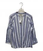 sea NEW YORKシー ニューヨーク）の古着「リネンブラウス」｜ブルー×ホワイト