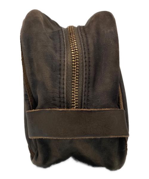 RRL（ダブルアールエル）RRL (ダブルアールエル) レザーセカンドバッグ ブラウンの古着・服飾アイテム