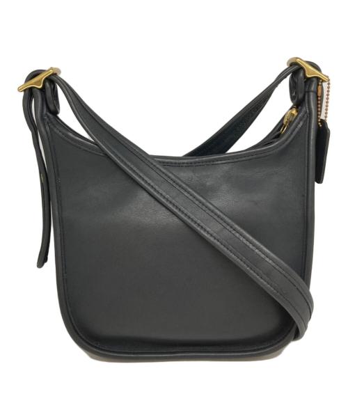 COACH（コーチ）COACH (コーチ) レザーショルダーバッグ ネイビーの古着・服飾アイテム