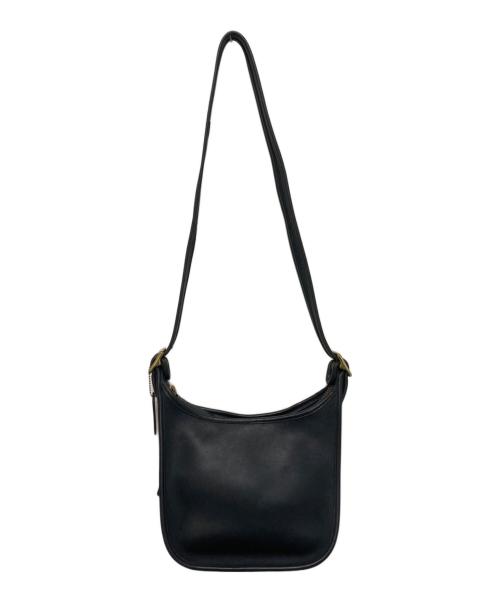 COACH（コーチ）COACH (コーチ) レザーショルダーバッグ ネイビーの古着・服飾アイテム