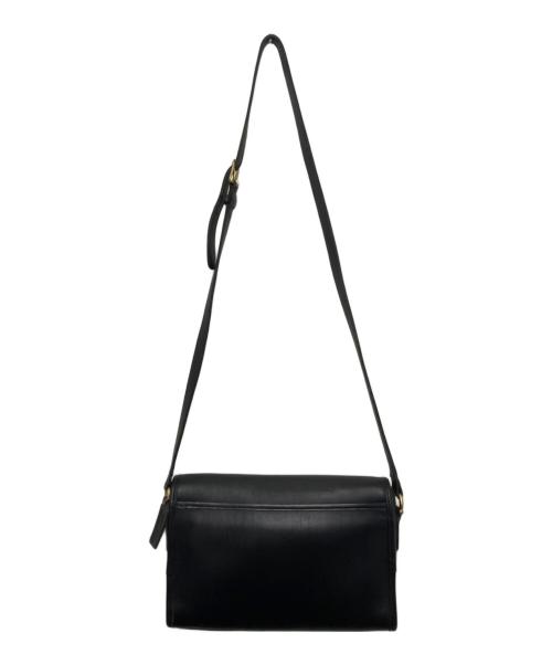 COACH（コーチ）COACH (コーチ) フラップレザーショルダーバッグ ブラックの古着・服飾アイテム