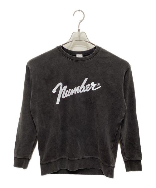 NUMBER (N)INE（ナンバーナイン）NUMBER (N)INE (ナンバーナイン) ロゴスウェット ブラック サイズ:２の古着・服飾アイテム