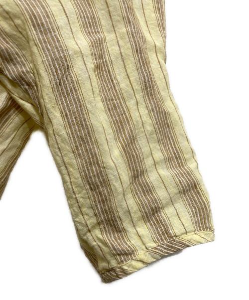 MACPHEE（マカフィー）MACPHEE (マカフィー) フレンチリネン ギャザーワンピース イエロー サイズ:36の古着・服飾アイテム