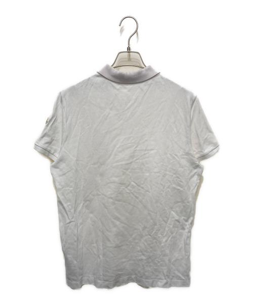 MONCLER（モンクレール）MONCLER (モンクレール) 襟ロゴ ワッペンポロシャツ ホワイト サイズ:Ⅿの古着・服飾アイテム