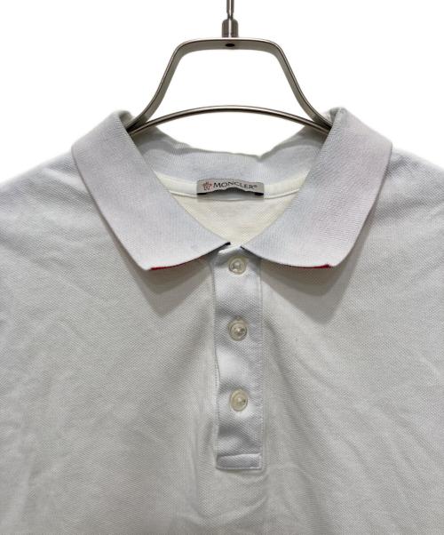 MONCLER（モンクレール）MONCLER (モンクレール) 襟ロゴ ワッペンポロシャツ ホワイト サイズ:Ⅿの古着・服飾アイテム
