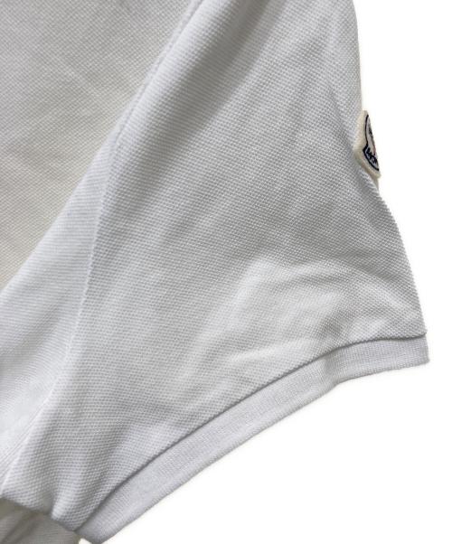 MONCLER（モンクレール）MONCLER (モンクレール) 襟ロゴ ワッペンポロシャツ ホワイト サイズ:Ⅿの古着・服飾アイテム