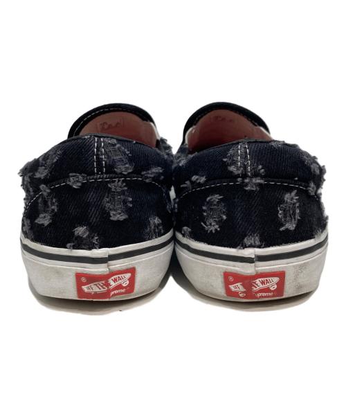 SUPREME（シュプリーム）Supreme (シュプリーム) VANS (ヴァンズ) Slip-On Hole Punch Denim ブラック サイズ:US10.5の古着・服飾アイテム