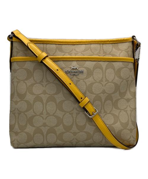 COACH（コーチ）COACH (コーチ) ショルダーバッグ ベージュ×イエローの古着・服飾アイテム