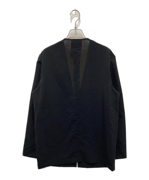 Adam et Rope（アダム エ ロペ）Adam et Rope (アダム エ ロペ) ノーカラージャケット×イージースラックス セットアップ ブラック サイズ:Mの古着・服飾アイテム